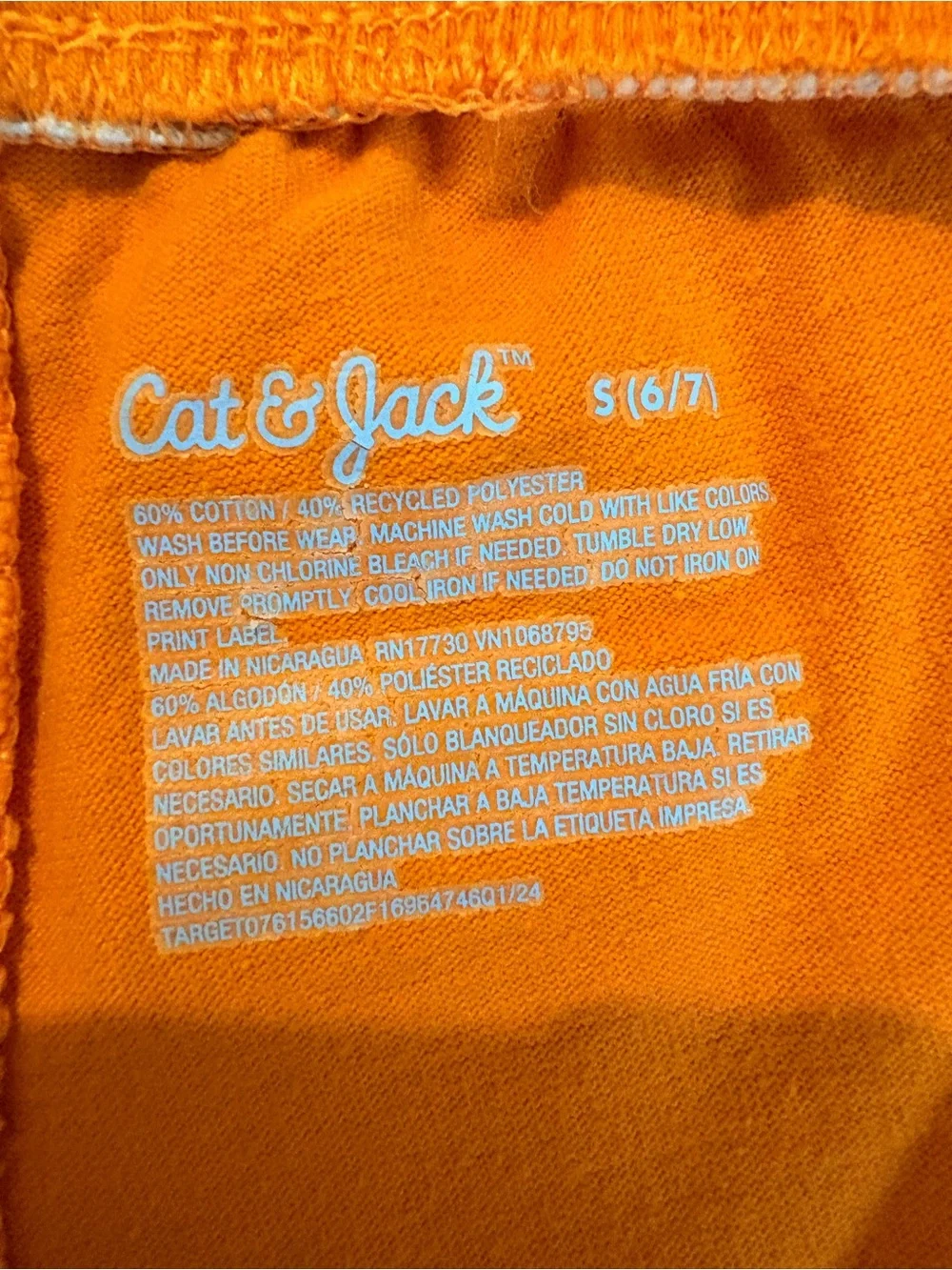Cat & Jack Orange Kids Graphic Tee